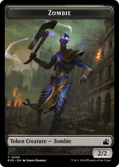 Spirit (0018) // Zombie Double-Sided Token [Ravnica Remastered Tokens] | Play N Trade Winnipeg
