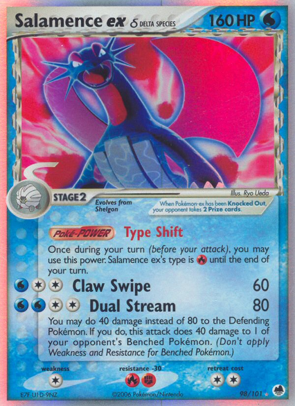 Salamence ex (98/101) (Delta Species) [EX: Dragon Frontiers] | Play N Trade Winnipeg