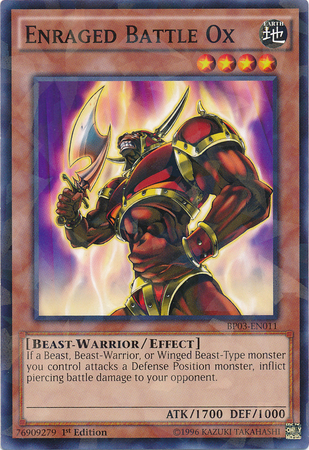 Enraged Battle Ox [BP03-EN011] Shatterfoil Rare | Play N Trade Winnipeg
