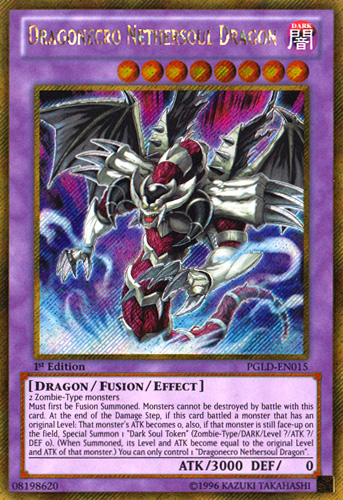 Dragonecro Nethersoul Dragon [PGLD-EN015] Gold Secret Rare | Play N Trade Winnipeg