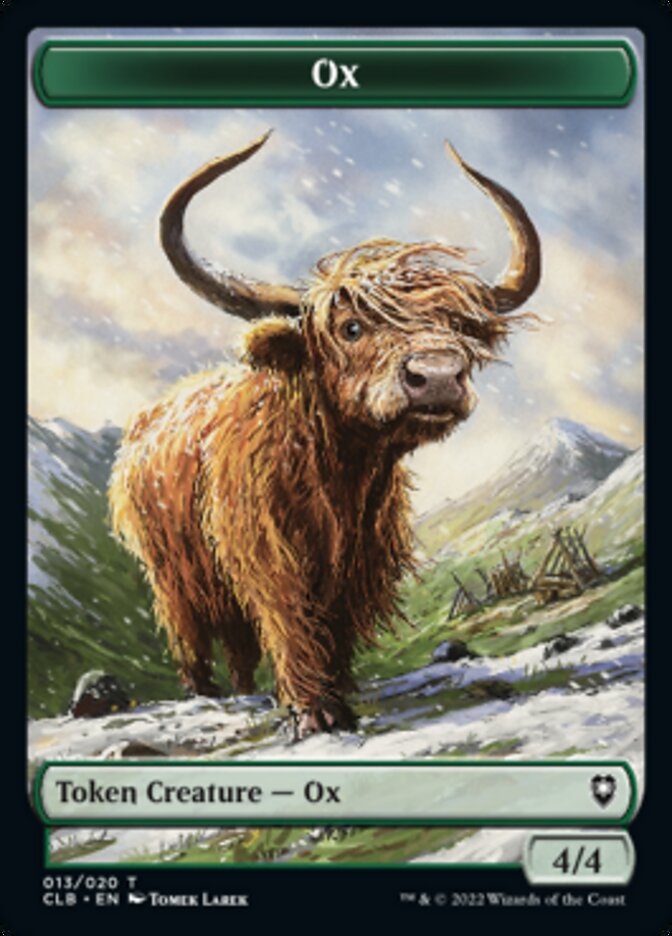 Treasure // Ox Double-sided Token [Commander Legends: Battle for Baldur's Gate Tokens] | Play N Trade Winnipeg