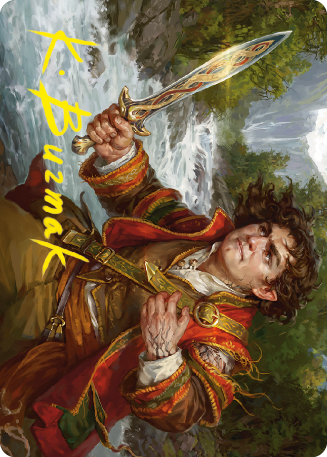 Frodo Baggins Art Card (16/81) (Gold-Stamped Signature) [The Lord of the Rings: Tales of Middle-earth Art Series] | Play N Trade Winnipeg