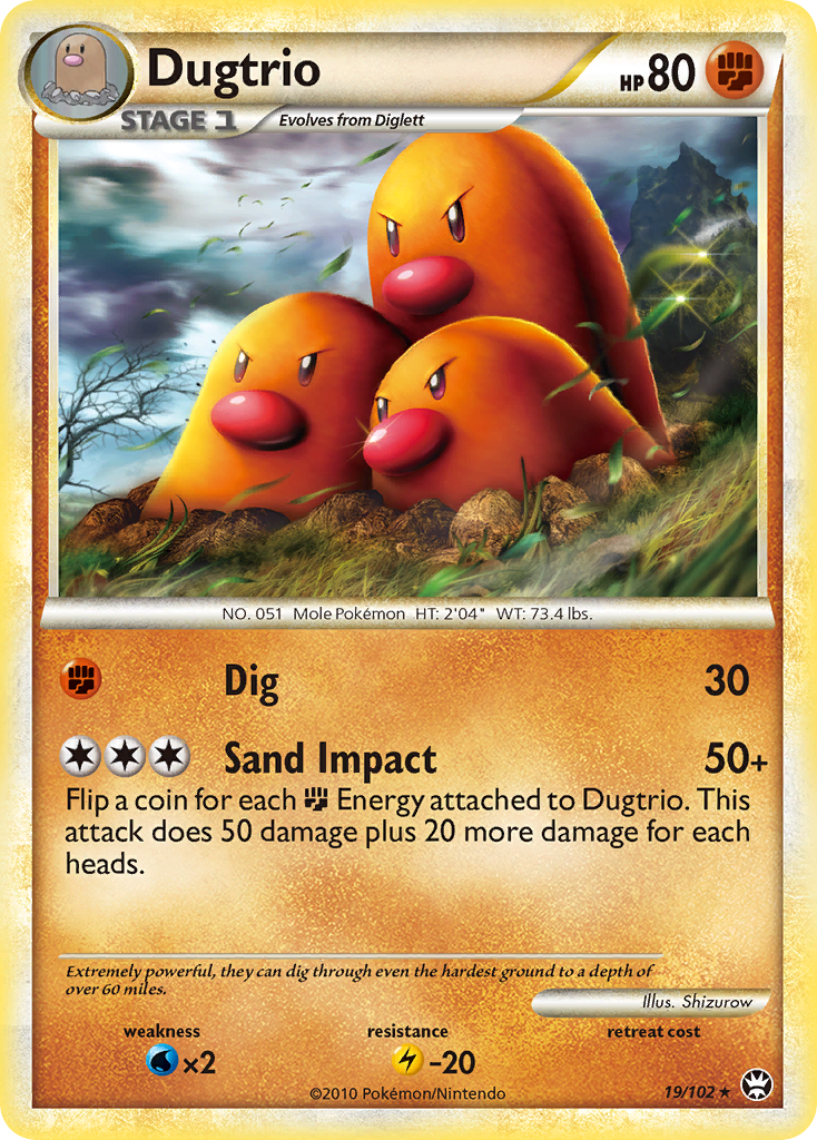 Dugtrio (19/102) [HeartGold & SoulSilver: Triumphant] | Play N Trade Winnipeg