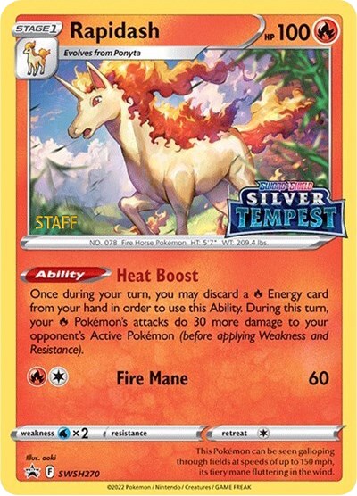 Rapidash (SWSH270) (Prerelease) (Staff) [Sword & Shield: Black Star Promos] | Play N Trade Winnipeg