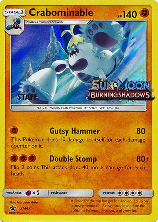 Crabominable (SM47) (Staff Prerelease Promo) [Sun & Moon: Black Star Promos] | Play N Trade Winnipeg