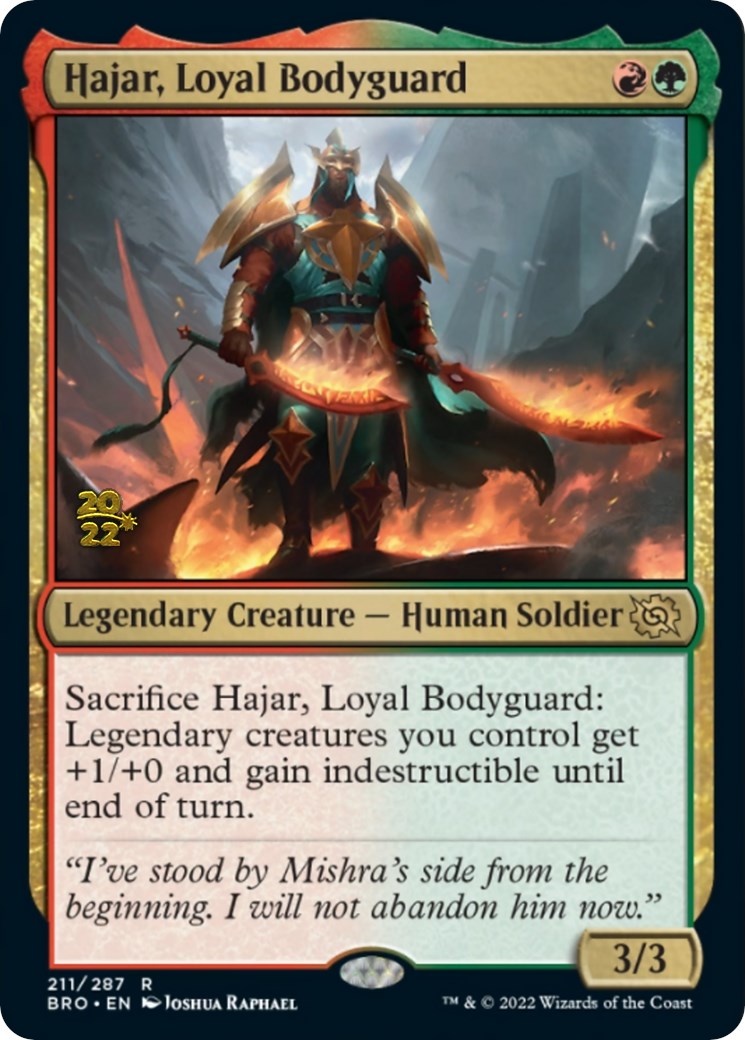 Hajar, Loyal Bodyguard [The Brothers' War: Prerelease Promos] | Play N Trade Winnipeg