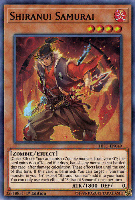 Shiranui Samurai [HISU-EN049] Super Rare | Play N Trade Winnipeg