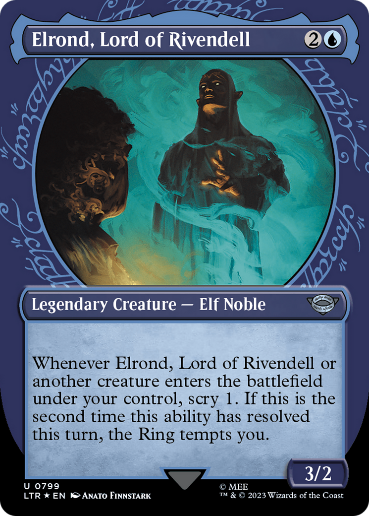 Elrond, Lord of Rivendell (Showcase) (Surge Foil) [The Lord of the Rings: Tales of Middle-Earth] | Play N Trade Winnipeg