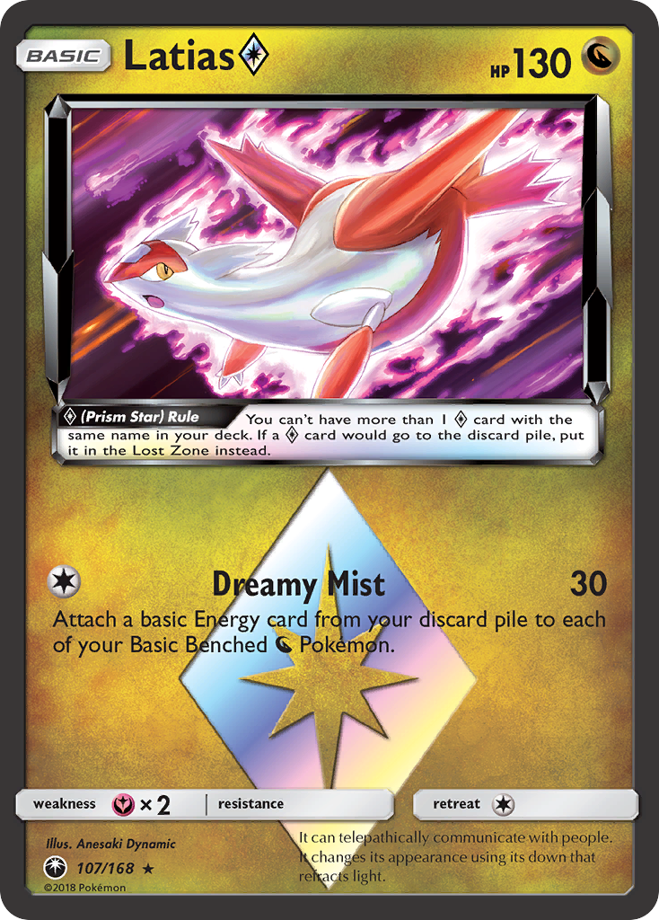 Latias (107/168) (Prism Star) [Sun & Moon: Celestial Storm] | Play N Trade Winnipeg