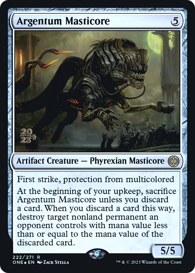 Argentum Masticore [Phyrexia: All Will Be One Prerelease Promos] | Play N Trade Winnipeg