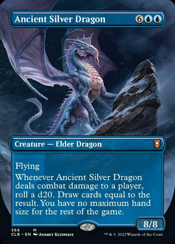 Ancient Silver Dragon (Borderless Alternate Art) [Commander Legends: Battle for Baldur's Gate] | Play N Trade Winnipeg