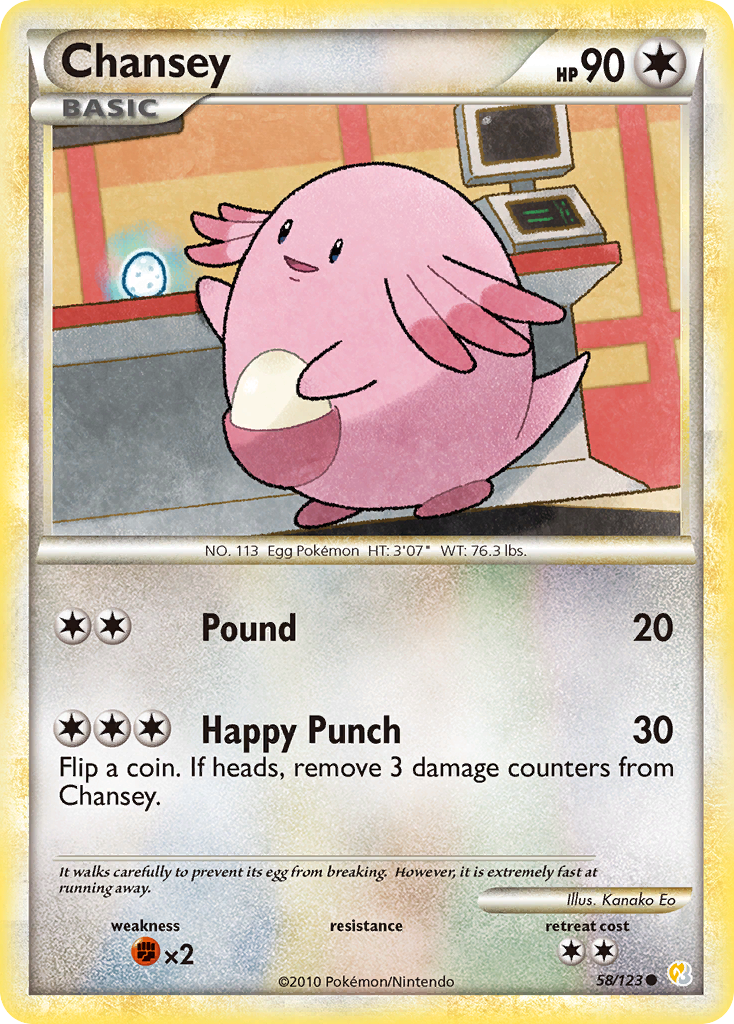 Chansey (58/123) [HeartGold & SoulSilver: Base Set] | Play N Trade Winnipeg