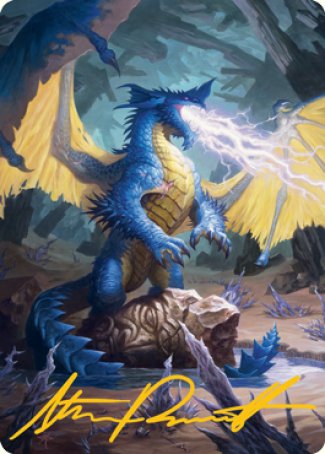 Blue Dragon Art Card (Gold-Stamped Signature) [Dungeons & Dragons: Adventures in the Forgotten Realms Art Series] | Play N Trade Winnipeg