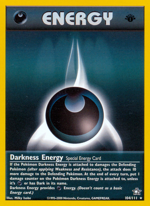 Darkness Energy (104/111) [Neo Genesis 1st Edition] | Play N Trade Winnipeg