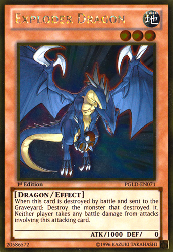 Exploder Dragon [PGLD-EN071] Gold Rare | Play N Trade Winnipeg