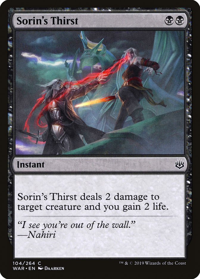 Sorin's Thirst [War of the Spark] | Play N Trade Winnipeg