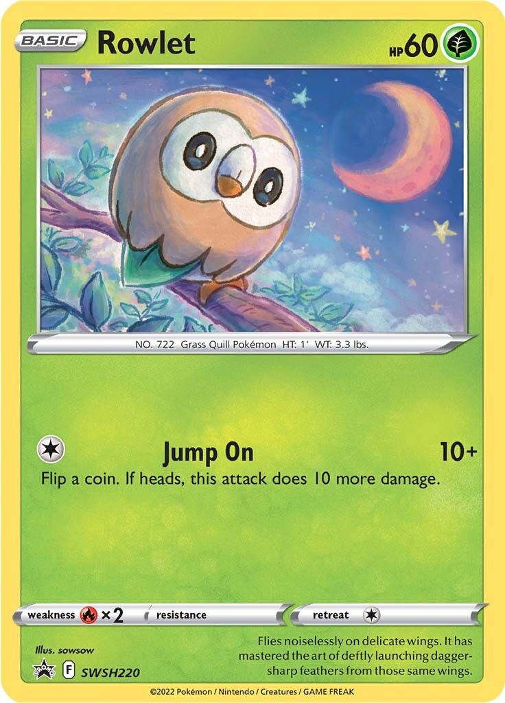 Rowlet (SWSH220) [Sword & Shield: Black Star Promos] | Play N Trade Winnipeg