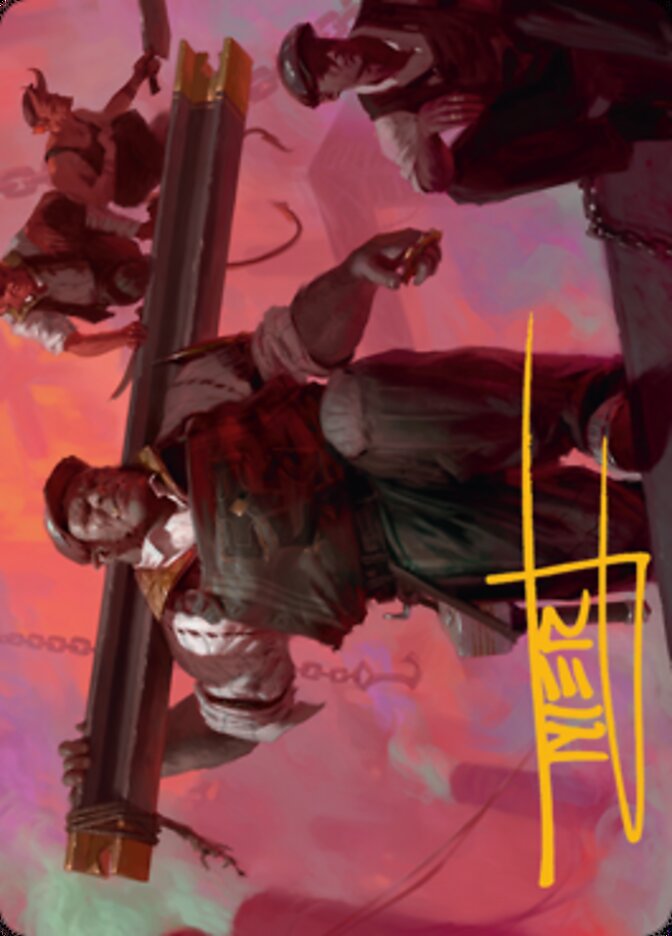 The Beamtown Bullies Art Card (Gold-Stamped Signature) [Streets of New Capenna Art Series] | Play N Trade Winnipeg