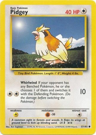 Pidgey (57/102) [Base Set Unlimited] | Play N Trade Winnipeg