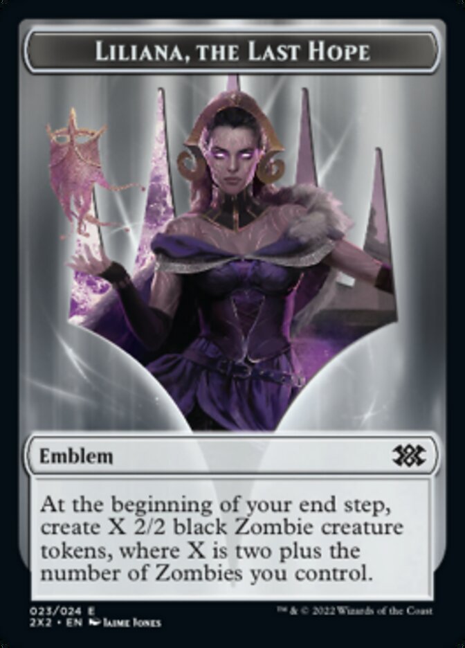 Liliana, the Last Hope Emblem // Spirit Double-sided Token [Double Masters 2022 Tokens] | Play N Trade Winnipeg