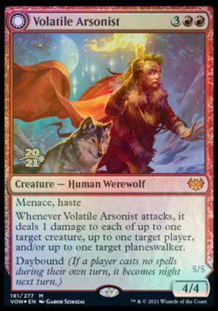 Volatile Arsonist // Dire-Strain Anarchist [Innistrad: Crimson Vow Prerelease Promos] | Play N Trade Winnipeg