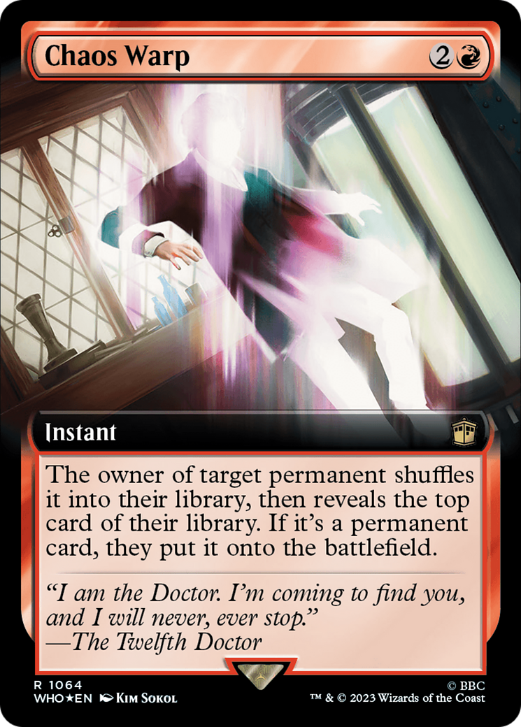 Chaos Warp (Extended Art) (Surge Foil) [Doctor Who] | Play N Trade Winnipeg