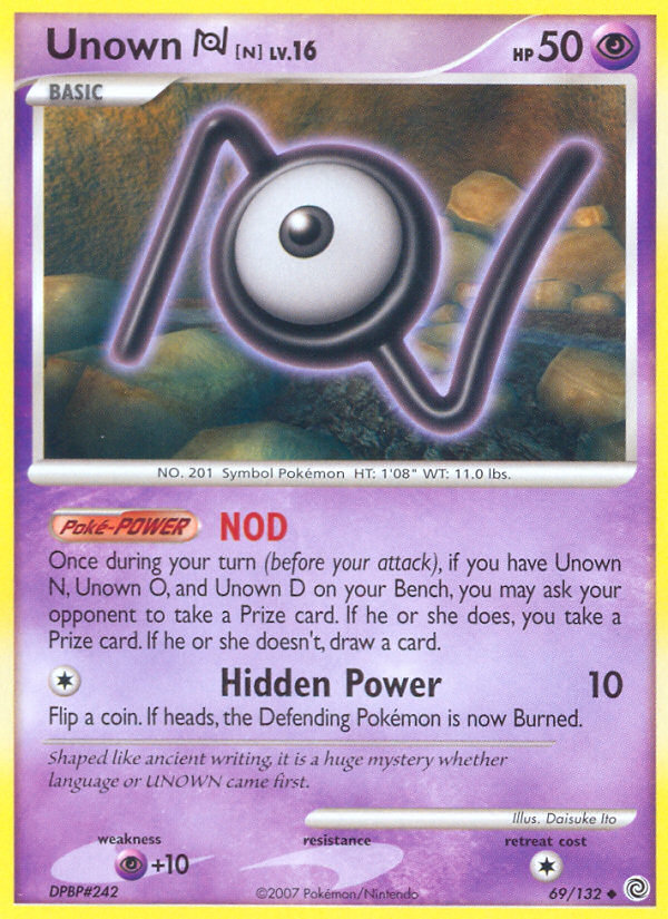 Unown N (69/132) [Diamond & Pearl: Secret Wonders] | Play N Trade Winnipeg