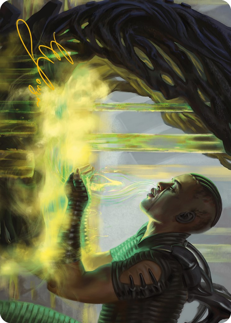 Necrogen Communion Art Card (Gold-Stamped Signature) [Phyrexia: All Will Be One Art Series] | Play N Trade Winnipeg