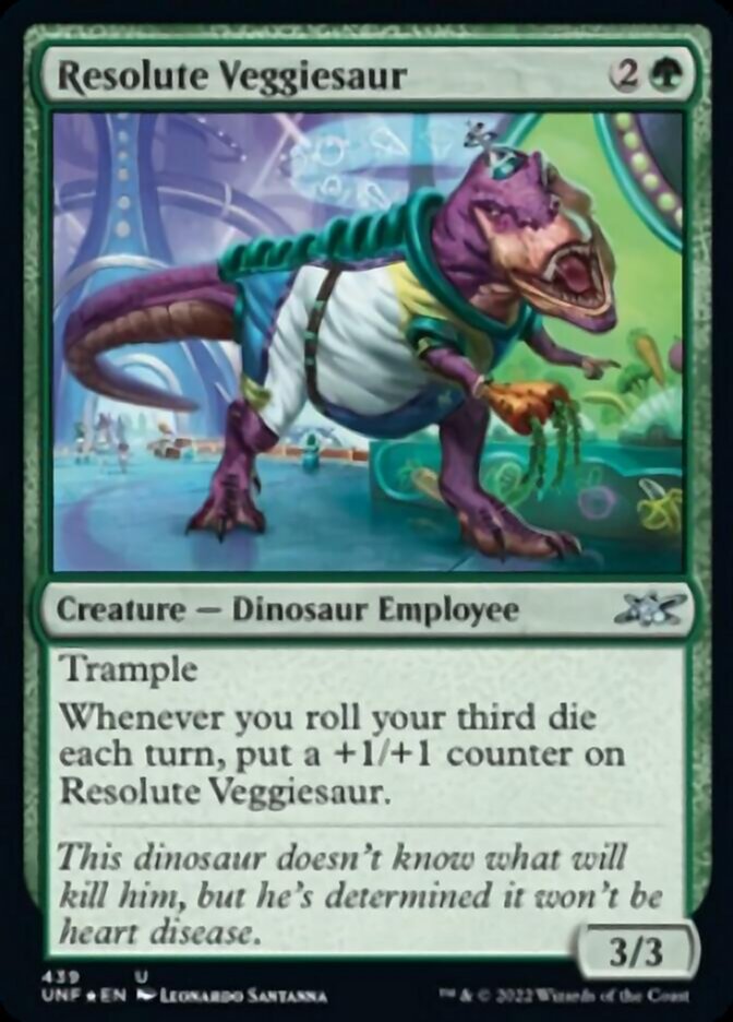 Resolute Veggiesaur (Galaxy Foil) [Unfinity] | Play N Trade Winnipeg