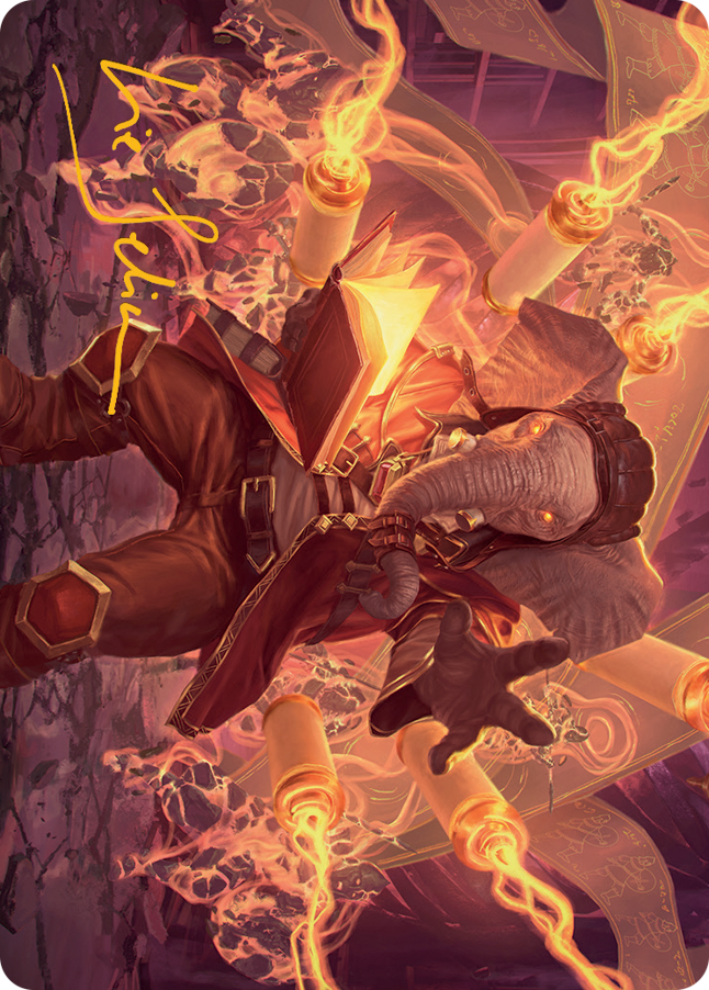 Quintorius, Loremaster Art Card (52) (Gold-Stamped Signature) [March of the Machine Art Series] | Play N Trade Winnipeg