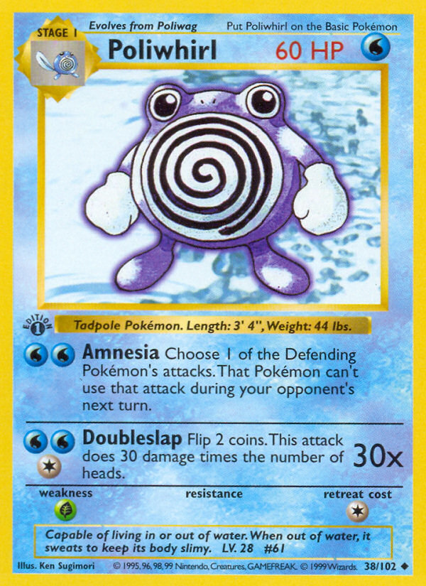 Poliwhirl (38/102) (Shadowless) [Base Set 1st Edition] | Play N Trade Winnipeg