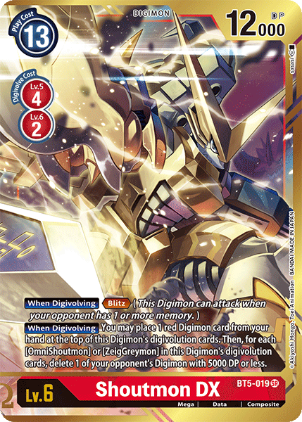 Shoutmon DX [BT5-019] (Alternate Art) [Battle of Omni] | Play N Trade Winnipeg