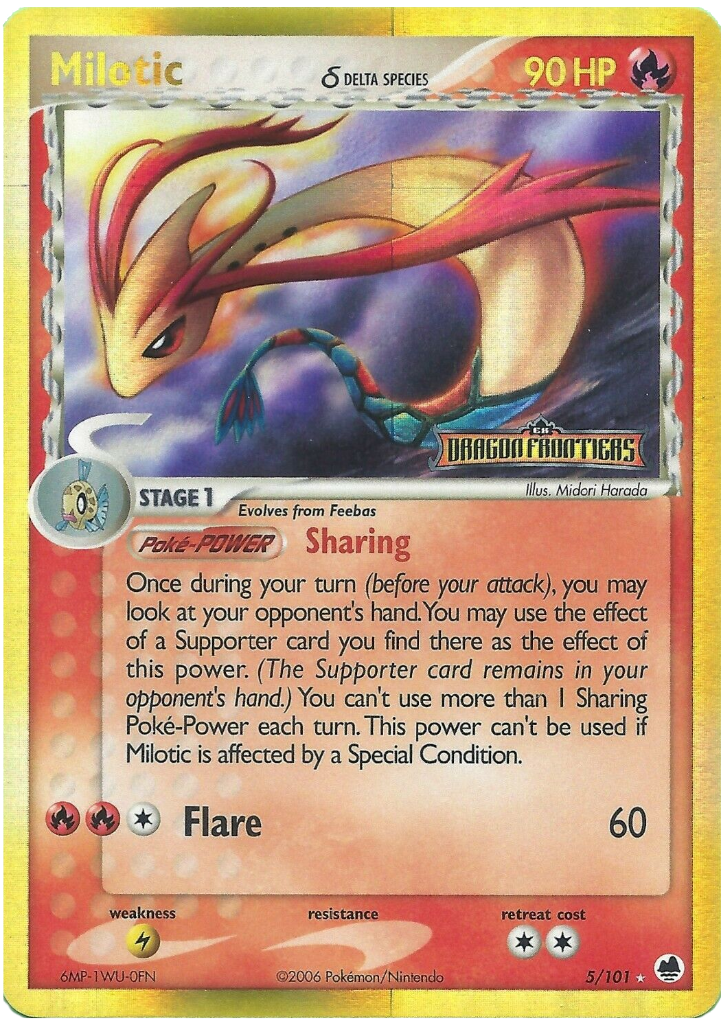 Milotic (5/101) (Delta Species) (Stamped) [EX: Dragon Frontiers] | Play N Trade Winnipeg