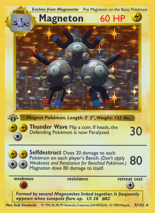 Magneton (9/102) (Shadowless) [Base Set 1st Edition] | Play N Trade Winnipeg