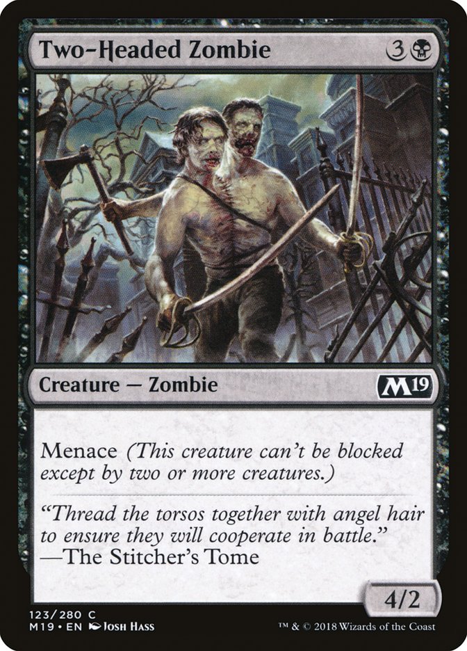 Two-Headed Zombie [Core Set 2019] | Play N Trade Winnipeg