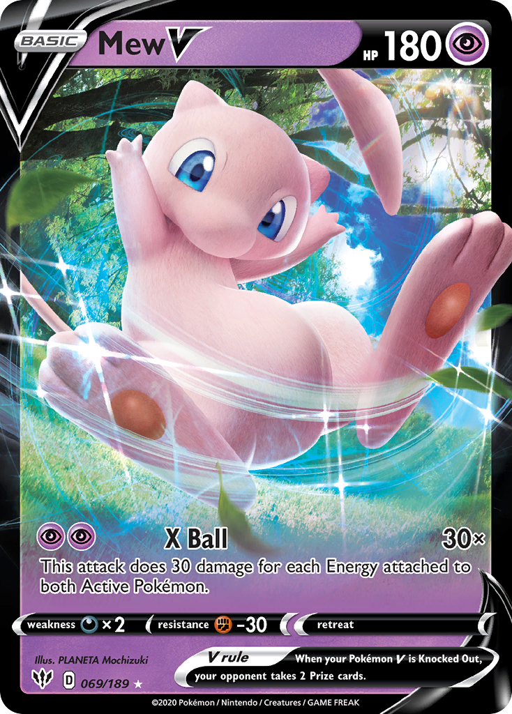 Mew V (069/189) (Jumbo Card) [Sword & Shield: Darkness Ablaze] | Play N Trade Winnipeg