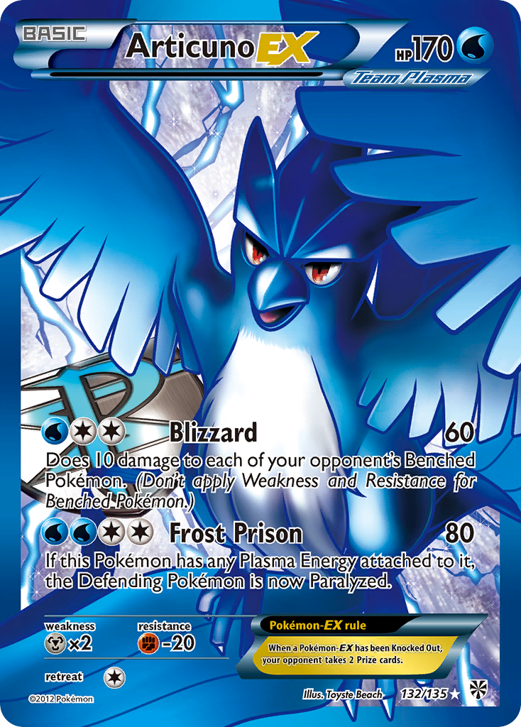 Articuno EX (132/135) [Black & White: Plasma Storm] | Play N Trade Winnipeg