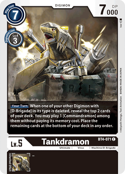 Tankdramon [BT4-071] [Great Legend] | Play N Trade Winnipeg