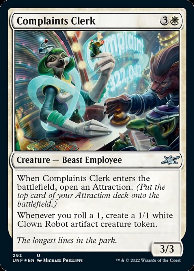 Complaints Clerk (Galaxy Foil) [Unfinity] | Play N Trade Winnipeg