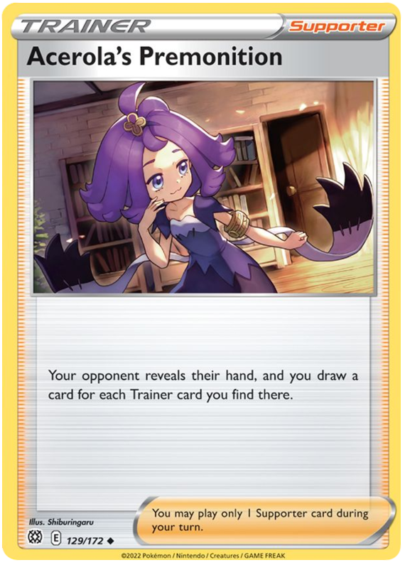 Acerola's Premonition (129/172) [Sword & Shield: Brilliant Stars] | Play N Trade Winnipeg