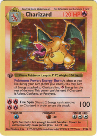 Charizard (4/102) (Shadowless) [Base Set 1st Edition] | Play N Trade Winnipeg