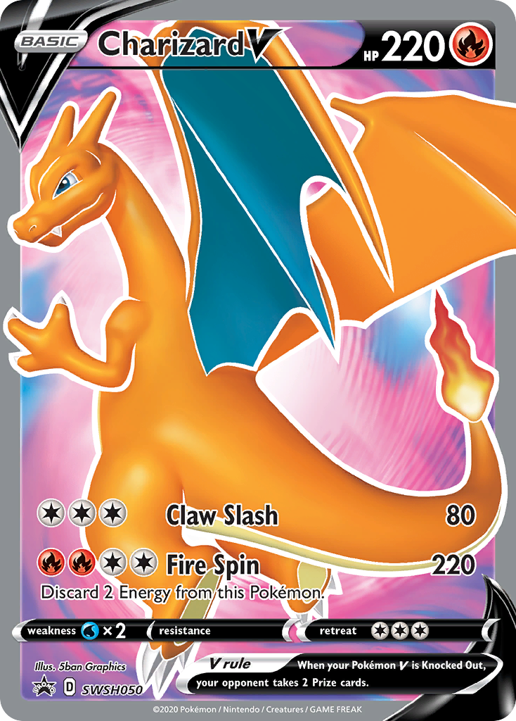 Charizard V (SWSH050) [Sword & Shield: Black Star Promos] | Play N Trade Winnipeg