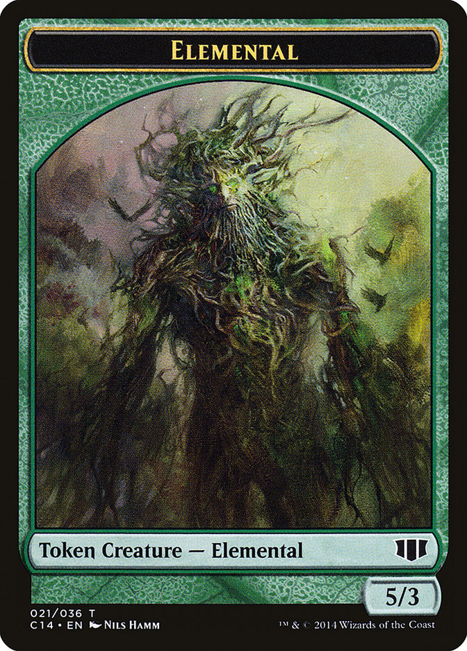 Elemental // Beast (019/036) Double-sided Token [Commander 2014 Tokens] | Play N Trade Winnipeg