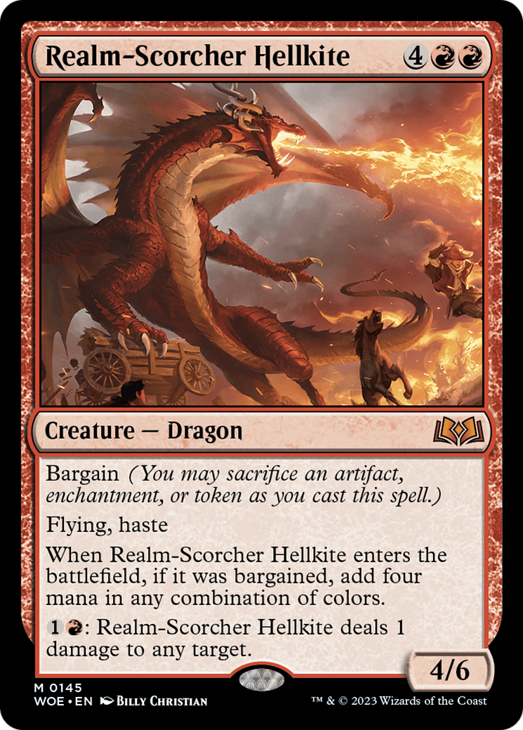Realm-Scorcher Hellkite [Wilds of Eldraine] | Play N Trade Winnipeg