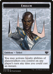 Teferi, Temporal Archmage Emblem // Zombie (011/036) Double-sided Token [Commander 2014 Tokens] | Play N Trade Winnipeg