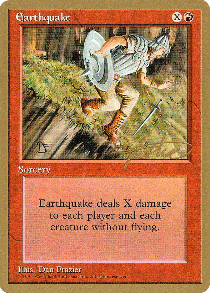 Earthquake (Mark Justice) [Pro Tour Collector Set] | Play N Trade Winnipeg