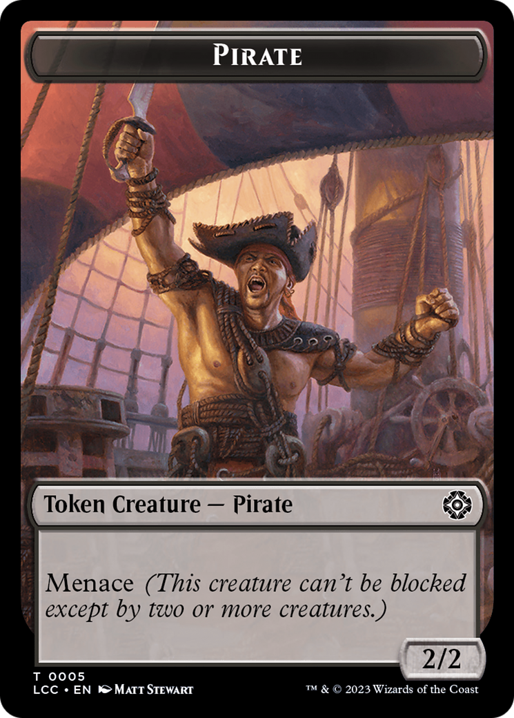 The Monarch // Pirate Double-Sided Token [The Lost Caverns of Ixalan Commander Tokens] | Play N Trade Winnipeg