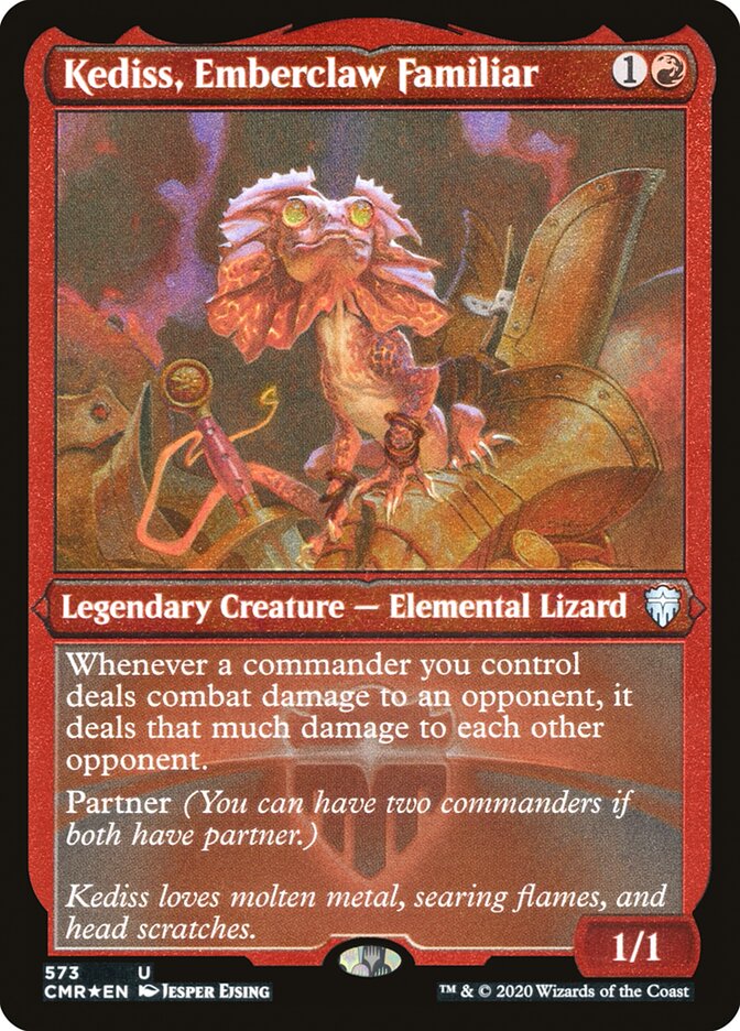 Kediss, Emberclaw Familiar (Etched) [Commander Legends] | Play N Trade Winnipeg