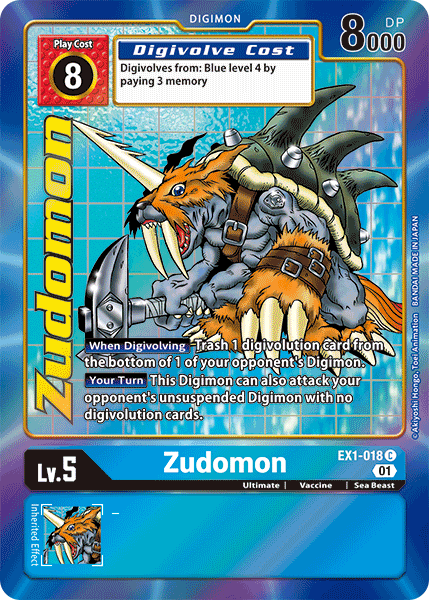 Zudomon [EX1-018] (Alternate Art) [Classic Collection] | Play N Trade Winnipeg