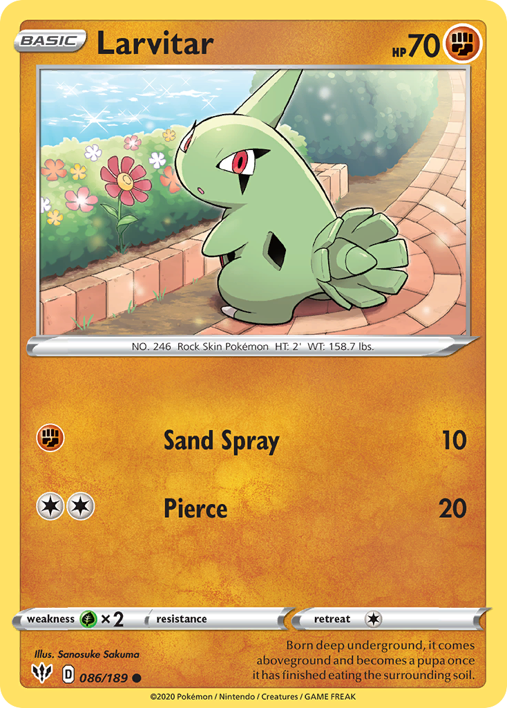 Larvitar (086/189) [Sword & Shield: Darkness Ablaze] | Play N Trade Winnipeg